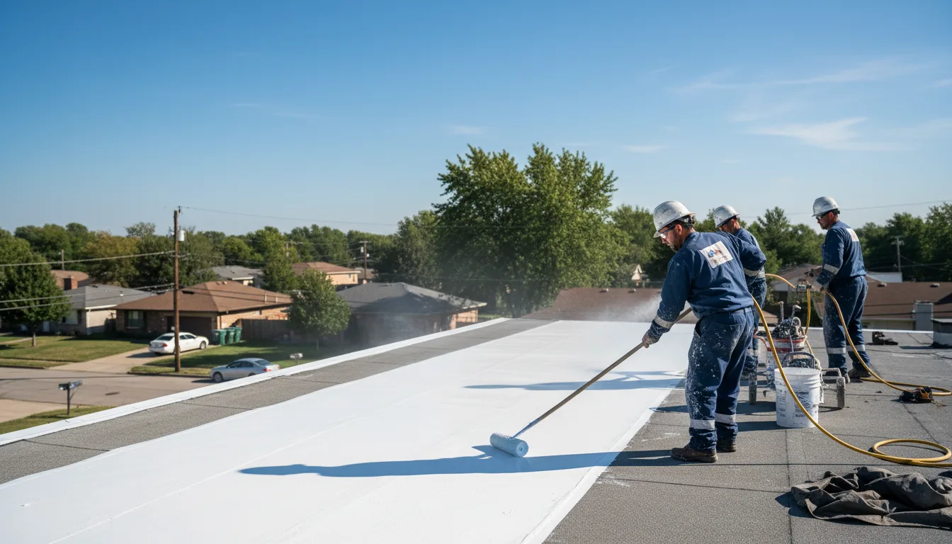 Commercial roof coating in Fellows, CA near me